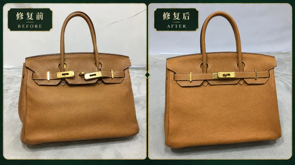 Hermès Birkin bag reshaping and colour restoration