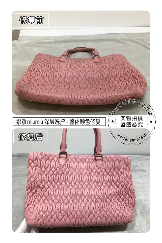 Miu Miu handbag deep cleaning and overall colour restoration