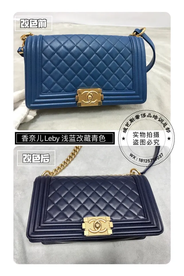 Chanel quilted chain bag | Complete recolouring and restoration