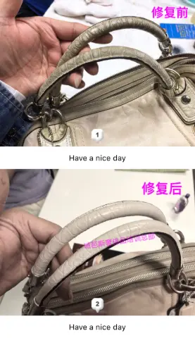 Off-white leather handbag | Overall repair 7