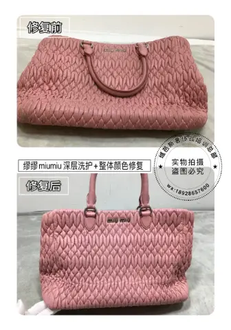 Miu Miu handbag deep cleaning and overall colour restoration 2