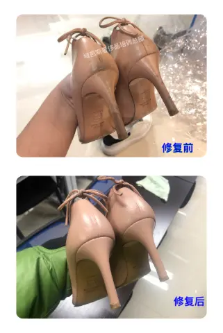 Nude pointed-toe heels | Upper and heel colour restoration 4