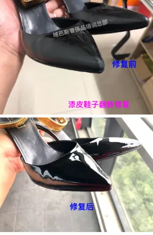 Black patent high-heel restoration 5