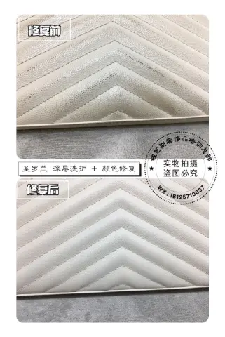 Saint Laurent white handbag | Deep cleaning and colour restoration 6